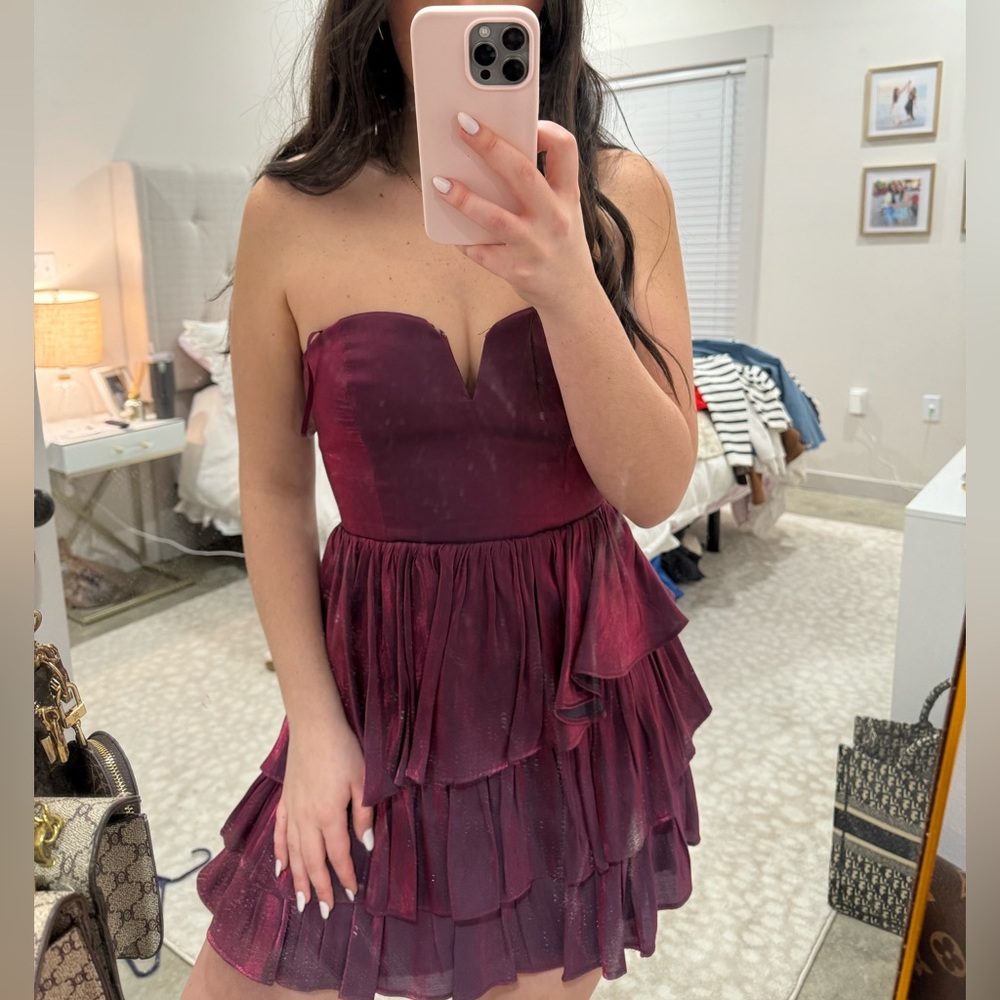 DO+BE metallic strapless dress